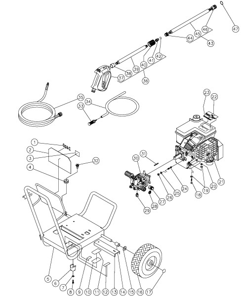 MITM WP-2400 pressure washer parts and manual